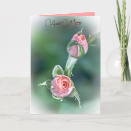 Roze roosknoppen kaart