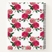 Roze roosprint notitieboek (Achterkant)
