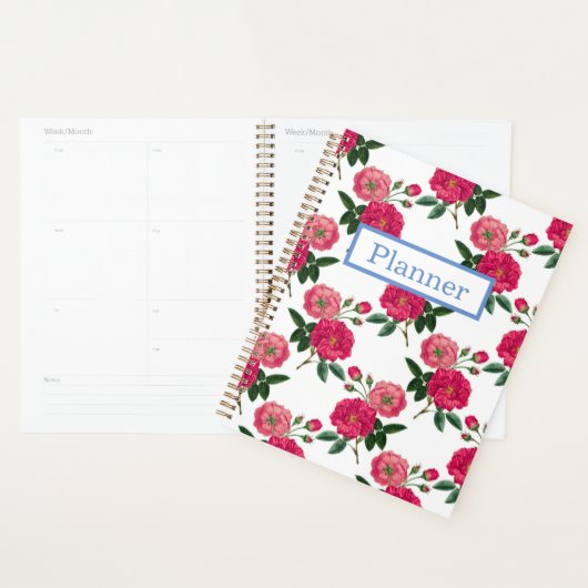 Roze roosprint planner (Display)