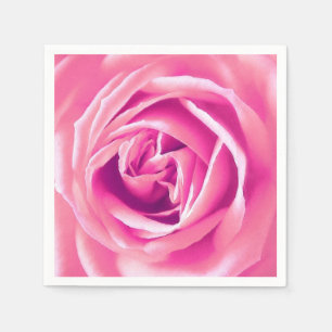 Roze roosprint servet