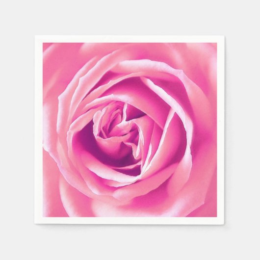 Roze roosprint servet (Voorkant)