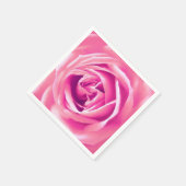 Roze roosprint servet (Hoek)