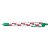 Roze roosprint zwarte inkt pen (Bodem)