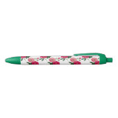 Roze roosprint zwarte inkt pen (Bovenkant)