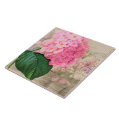  Roze Rooster Hydrangea Keramisch Tile Tegeltje (Zijkant)