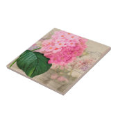  Roze Rooster Hydrangea Keramisch Tile Tegeltje (Zijkant)
