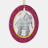 Roze rooster keramisch ornament (Rechts)