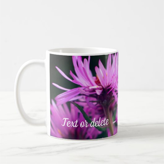 Roze roosterbloemen op maat koffiemok (Links)