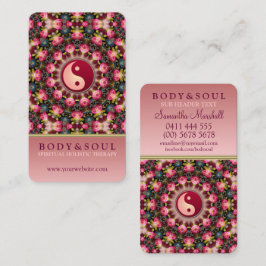 Roze Rosa Feminine Beauty YinYang Holistic Visitekaartje