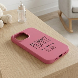 Roze Rosa Mama Jaar Minimal Typografie iPhone 13 Pro Max Hoesje
