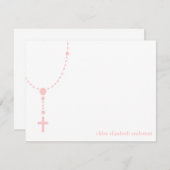 Roze Rosary Custom Baptisme Bedankt voor je opmerk (Voorkant / Achterkant)