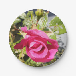 Roze Rose #2 Papieren Bordje