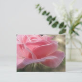 Roze Rose 3 Angelic Briefkaart (Staand voorkant)