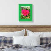 Roze Rose #4 Canvas Afdruk (Insitu (Slaapkamer))