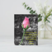 Roze Rose 4 psalm 19:14 Briefkaart (Staand voorkant)
