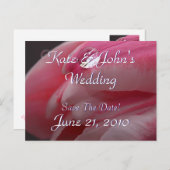 Roze Rose Aankondigingskaart (Voorkant / Achterkant)