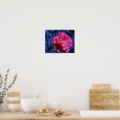 Roze Rose Abstract Blauwe Tint Flower Poster (Keuken)