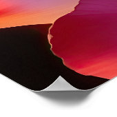 Roze Rose Abstract Bloemen Poster (Hoek)