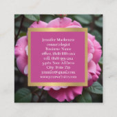  Roze Rose AI Gegenereerd Vierkante Visitekaartje (Achterkant)