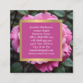  Roze Rose AI Gegenereerd Vierkante Visitekaartje (Achterkant)