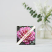  Roze Rose AI Gegenereerd Vierkante Visitekaartje (Staand voorkant)