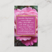  Roze Rose AI Gegenereerd Visitekaartje (Achterkant)