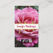  Roze Rose AI Gegenereerd Visitekaartje (Voorkant)