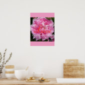 Roze Rose Art Floral Flowers Inspirerend Poster (Keuken)