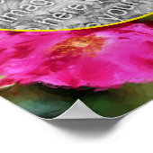 Roze Rose Art Flower Lijst Creëer Uw Eigen Foto Poster (Hoek)