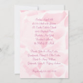 Roze Rose Baby Meisje Foto Doop Kaart (Achterkant)