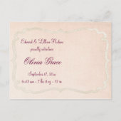 Roze Rose Baby Meisje Foto Geboorte Briefkaarten (Achterkant)