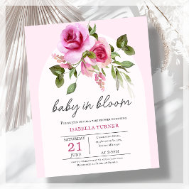 Roze Rose Baby shower Budget Invitation