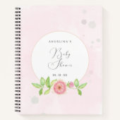Roze Rose Baby shower Geschenklijst Notitieboek (Voorkant)