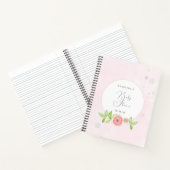 Roze Rose Baby shower Geschenklijst Notitieboek (Binnen)