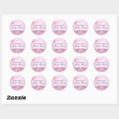  Roze Rose Baby shower Sticker (Vel)