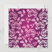 Roze Rose Bachelorette Kaart (Achterkant)