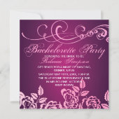 Roze Rose Bachelorette Kaart (Voorkant)