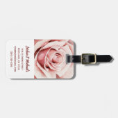 Roze Rose Bagagelabel (Voorkant horizontaal)