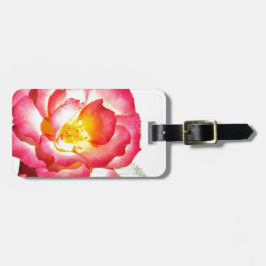 Roze Rose Bagagelabel