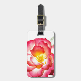Roze Rose Bagagelabel