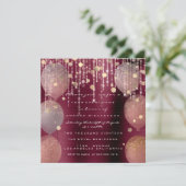 Roze Rose Ballon Sweet 16th Bridal Bordeaux Marsal Kaart (Staand voorkant)