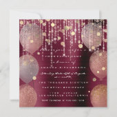 Roze Rose Ballon Sweet 16th Bridal Bordeaux Marsal Kaart (Voorkant)