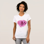 Roze Rose Basic Women's T-shirt (Voorkant volledig)
