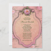  Roze Rose Bat Mitzvah Kaart (Voorkant)