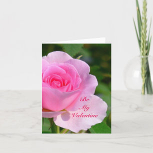 ROZE ROSE/BE MIJN VALENTINE/PLEASE ZEGT U ALTIJD FEESTDAGEN KAART