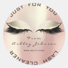 Roze Rose Beauty Glitter Ivoor Lash Make-up Cleane Ronde Sticker