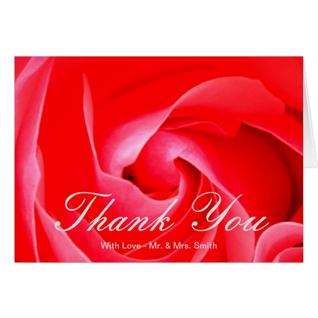 Roze Rose Bedankt (Voorkant Horizontaal)