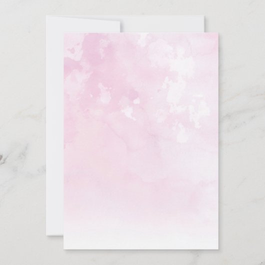 Roze Rose Birthday Invites Kaart (Achterkant)