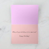 Roze Rose Birthday Kaart (Binnen)