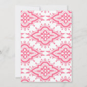 Roze Rose Birthday Uitnodiging (Achterkant)